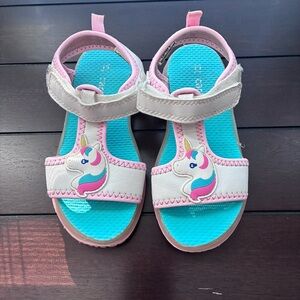 Carter's Unicorn Sandals - Pink, White, and Aqua